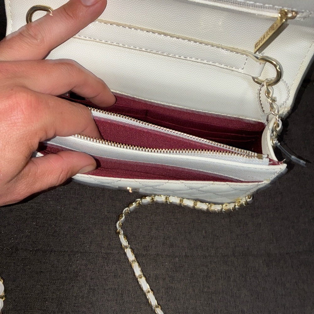 Ivory Quilted Crossbody Bag - Picture 6 of 14